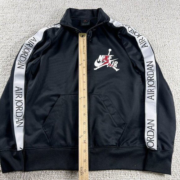 Nike Air Jordan Flight Jacket Black White Boy’s Size Small - Picture 3 of 7